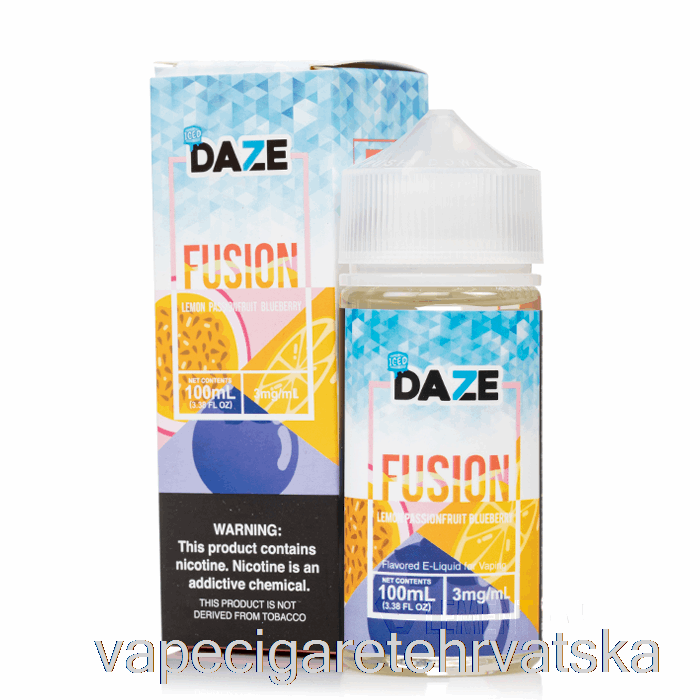 Vape Hrvatska Iced Lemon Passionfruit Borovnica - 7 Daze Fusion - 100ml 6mg